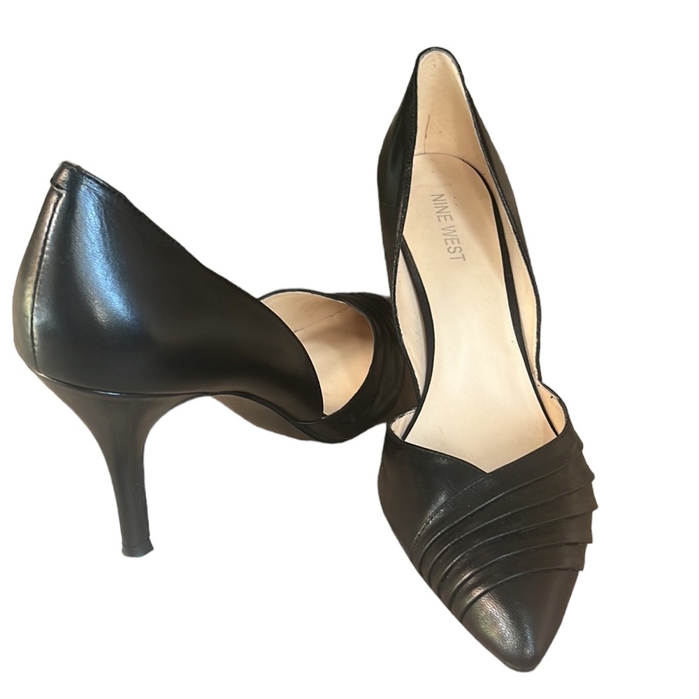 Nine West Fanning leather pointy toe heels